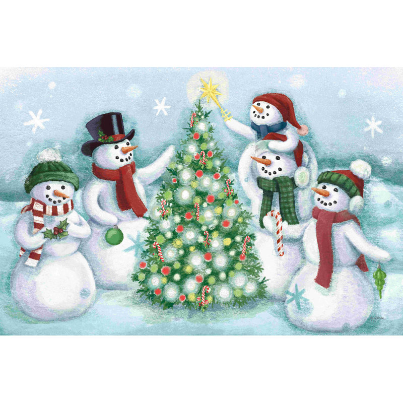 Classic Snowmen IV foncé, H 24 po x l 36 po