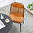 18.7" Orange Solid back side Chair(Set of 2)