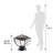 Haga Round Iron Wood Burning Smokeless Fire Pit