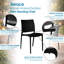 Chaise empilable intérieure / extérieure en plastique Niche Terrace, pour patio, café, salle de pause, salle à manger, siège d'événement, paquet de 4 - noir-132146828