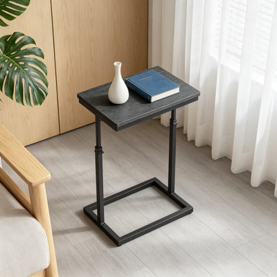 Table d'appoint haute réglable avec accoudoirs, table de bout étroite pour le salon, la chambre à coucher et les petits espaces