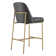 Angelick Upholstered Counter Stool with Metal Frame
