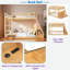 Lit superposé avec lumières à DEL contrôlées par l'application, plaque de charge, tablettes de rangement et 2 tiroirs-1091924763-1091924769