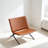 Orange Leather Accent Chair, Modern Black Legs For Living Room Bedroom Home Office-136300459