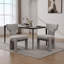 Ensemble de 2 chaises d'appoint modernes rembourrées avec dossier courbé et pieds en bois-1683301362