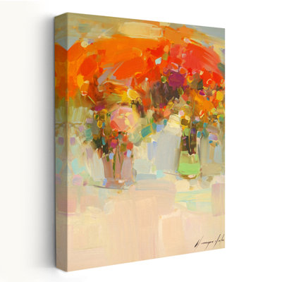 Vase Of Yellow Flowers 1 Floral Vase Art Abstract Art Contemporary