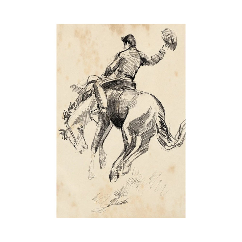 King of the Rodeo II 1 Piece Wrapped Canvas Wall Art, 20.32 cm H x 30.48 cm W