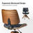 Faux Leather Upholstered Swivel Office Chair with Wood Frame-873539195