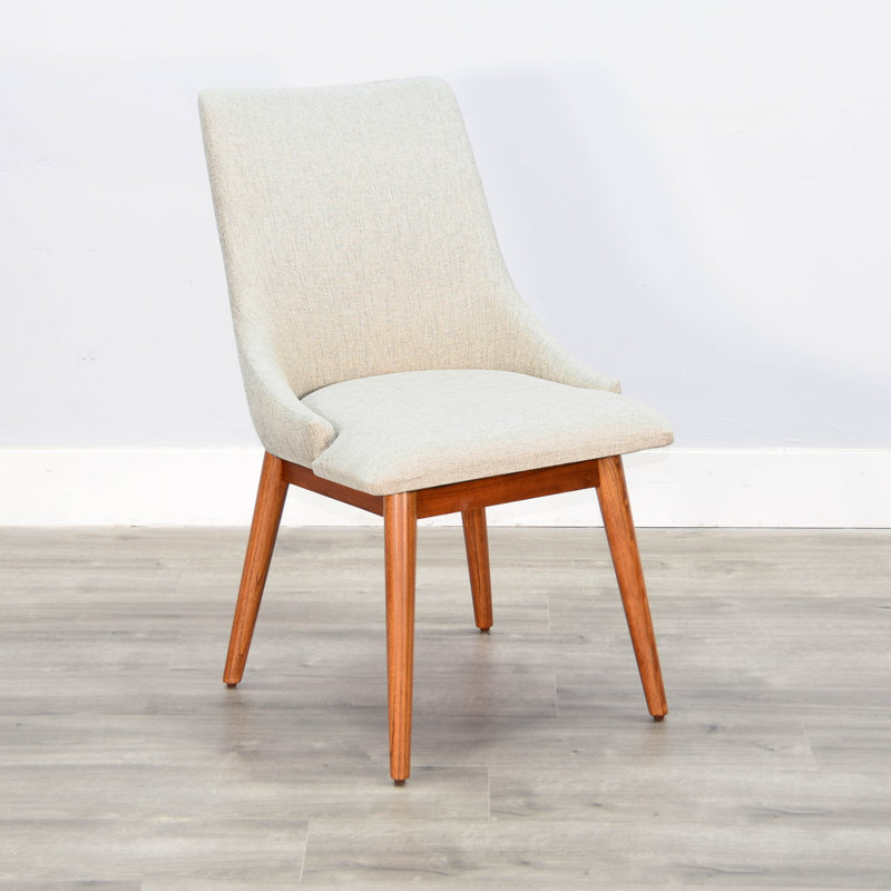  Chaise de salle à manger rembourrée de style Mid-Century moderne (ensemble de 2)