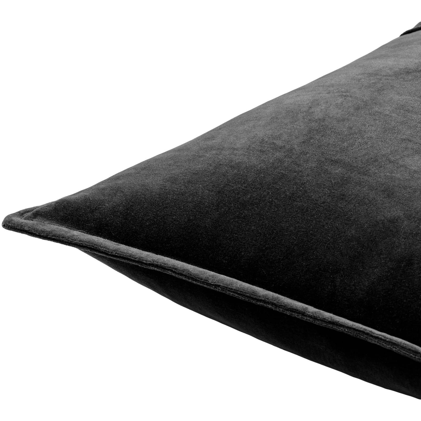 Edgar 22" x 22" Pillow Cover, Black, Polyester/Polyfill, 18"H x 18"W