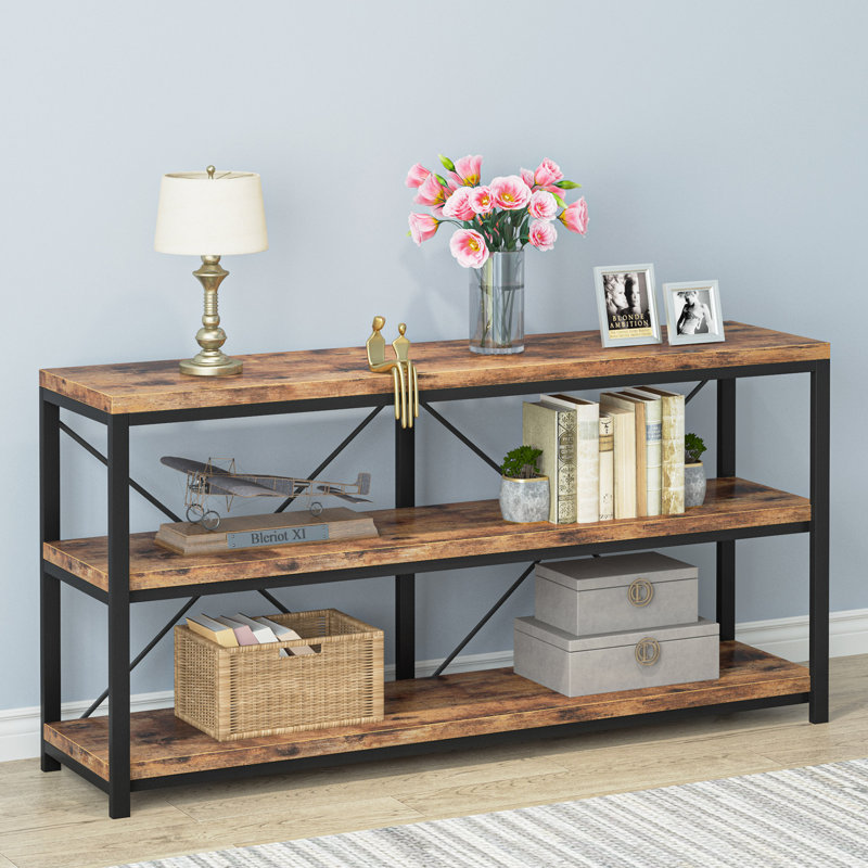140cm Console Table, Rustic Brown