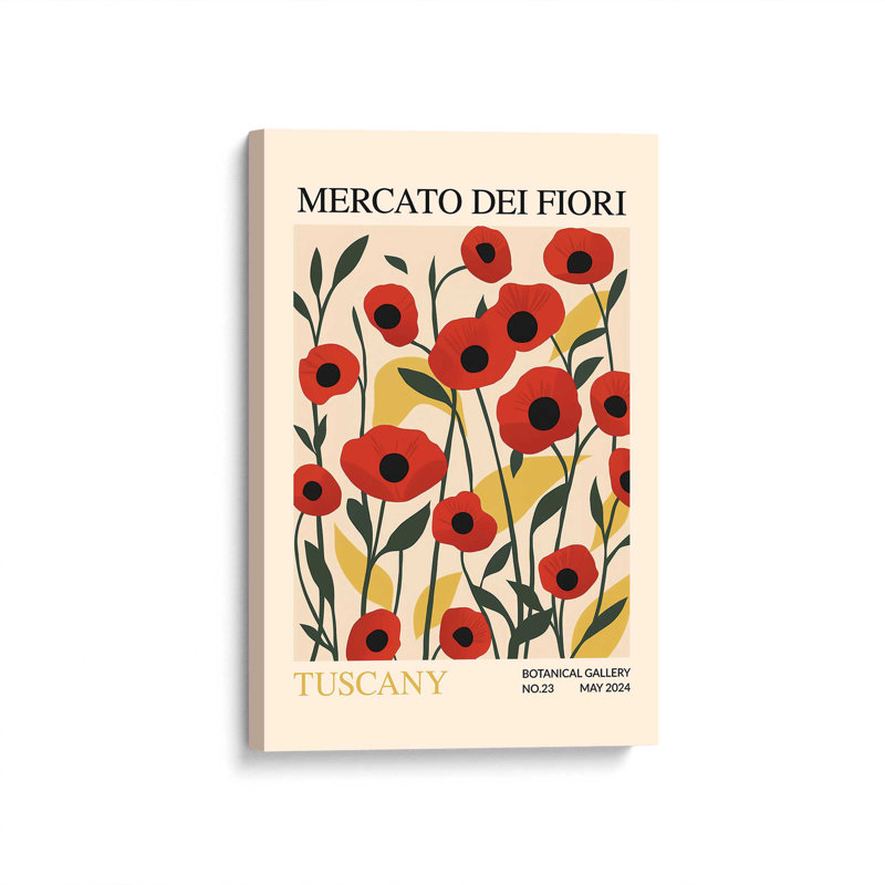 Printemps du marché aux fleurs de Toscane, Toile tendue, H 18 po x l 12 po