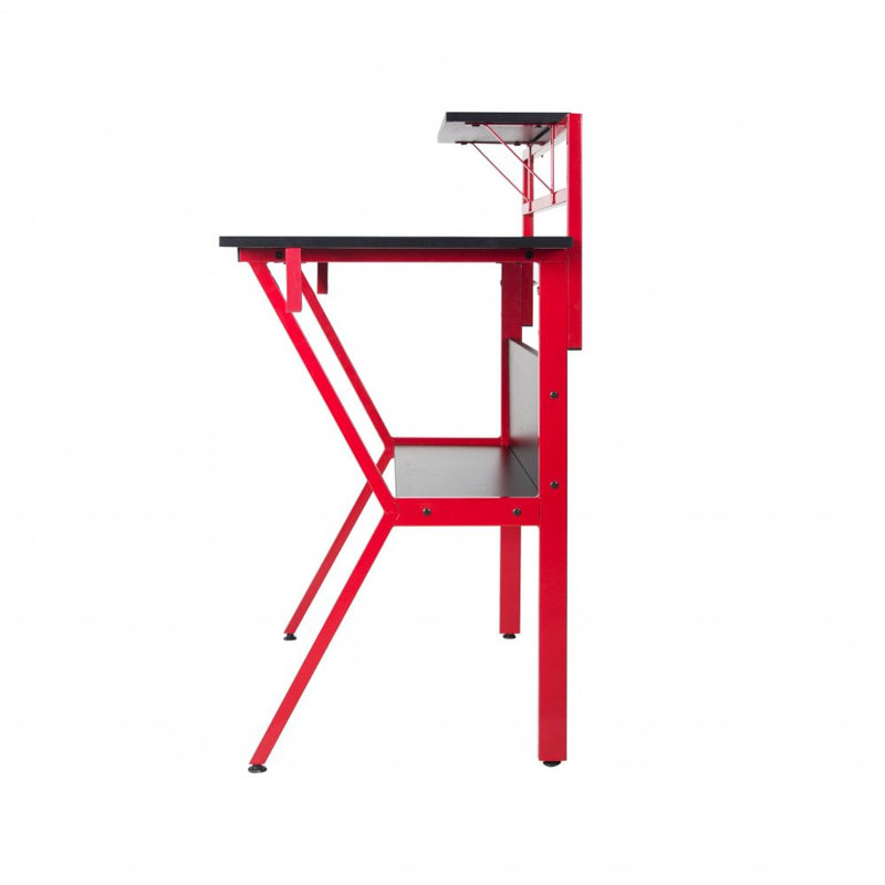 Metal Base Computer Desk, Red