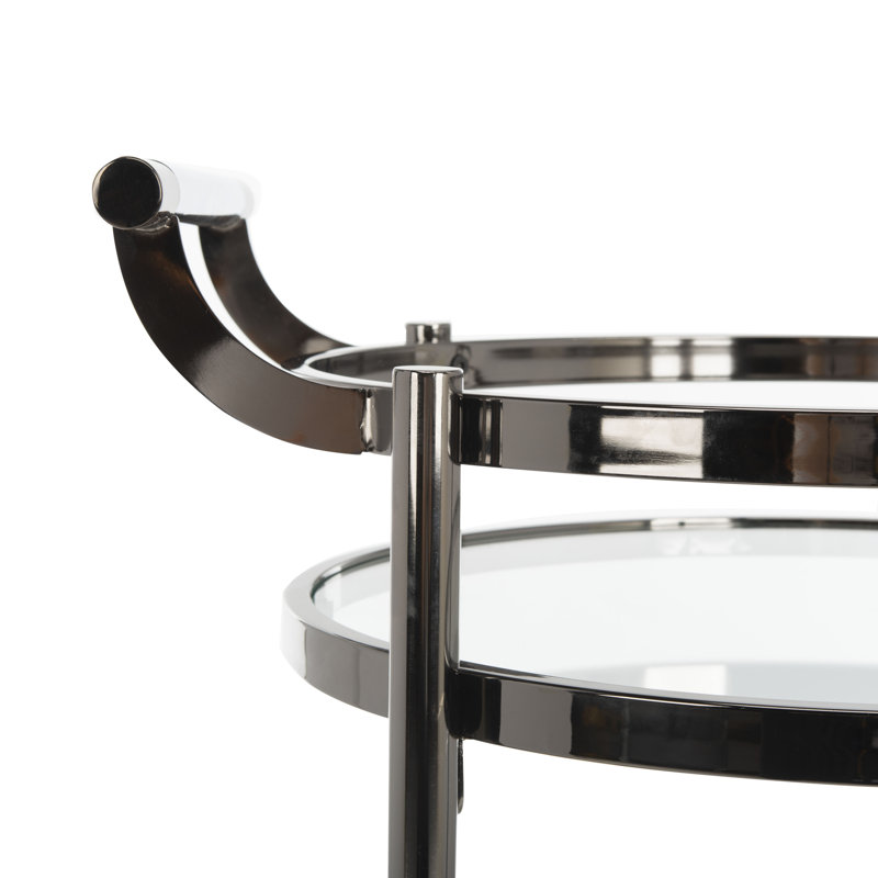 Metal Bar Cart, Gun Metal