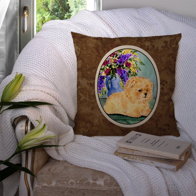 Pomeranian Outdoor Reversible Throw Pillow