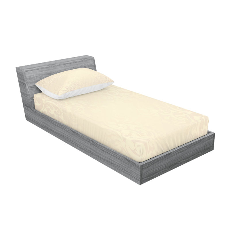 Ensemble de draps et taies décoratives Ambesonne Victorian, crème, Ensemble de draps pour lit simple + 1 drap-housse 