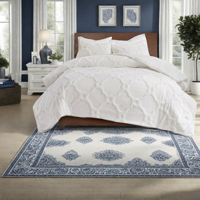 Soft Tufted Bedding Sets Cotton Full Queen Geometric Farmhouse Home