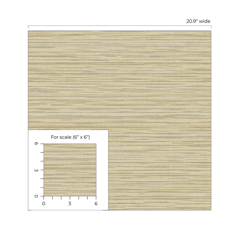 Papier peint intissé non tissé Seabrook Designs, Metallic Wheat