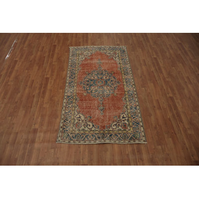 distressed Anatolian Turkish Rug 4x7