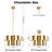 Modern 20" Brushed Gold 5-Light 2-Tier Dimmable Drum Chandelier