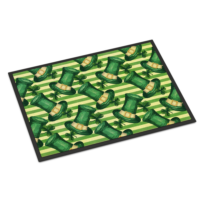 Tapis d'extérieur antidérapant Adrienn St Patrick's Day, Rectangle 2 pi x 3 pi
