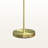 Roldan 63"H Floor Lamp, Brass Metal & Ivory / Cream Shade