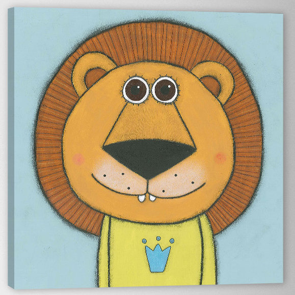 «Lion», reproduction sur toile tendue, H 24 po x l 24 po x P 1,5 po