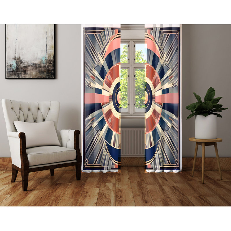 Behtzy Semi Sheer Curtain Pair, 40" W x 82" L