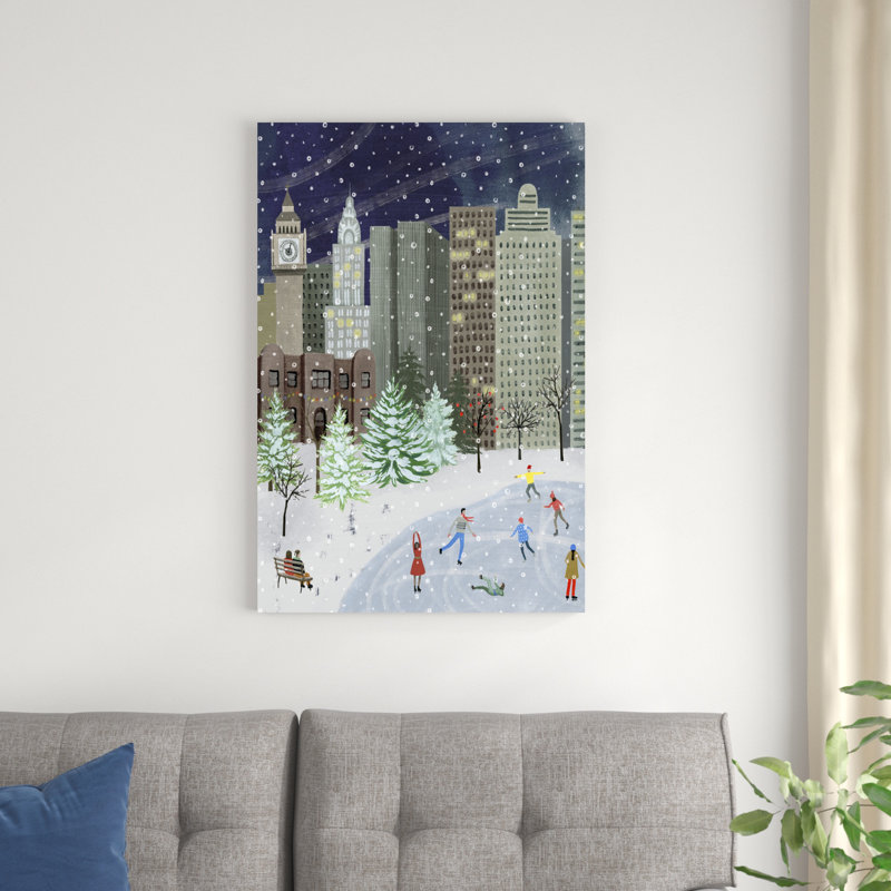 Noël dans la ville I, H 36 po x l 24 po