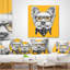 Drôle de chien terrier avec lunettes - coussin à imprimé animal-30744642-30744646