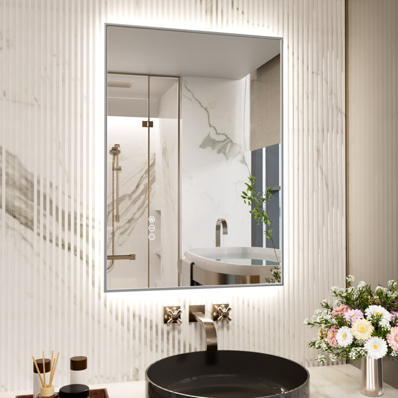 LED Bathroom Mirror With Lights, 48" x 30"