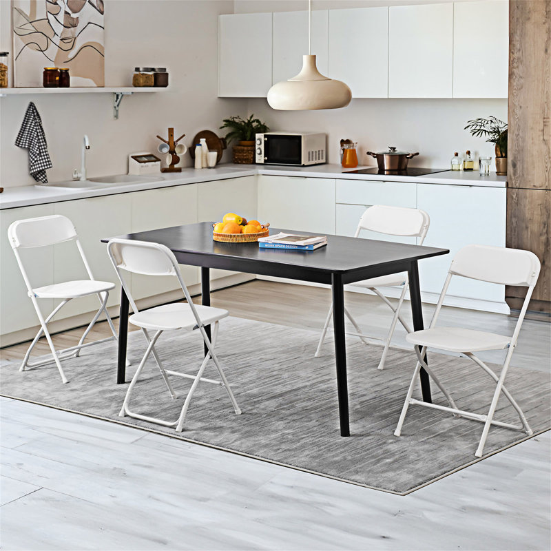 Chaise pliante moderne 10 pièces, Blanc
