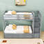 Lit superposé en bois avec escalier de rangement multifonctionnel et lit gigogne simple-83909300-83909301