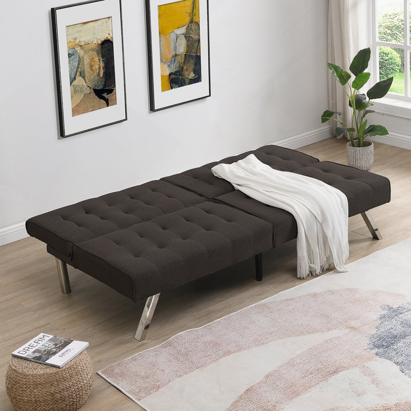 Gonnelli Armless Sofa, Modern Sofa, Accent Sofa, Espresso Linen
