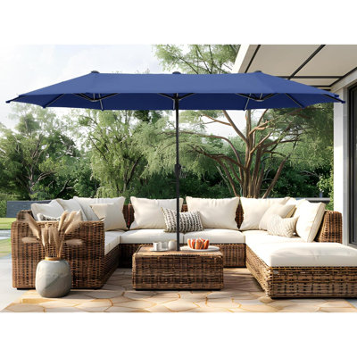 Parasol de marché rectangulaire à manivelle 6,00 po x 8 po Louwrens