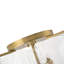 Modern 3-Light Handcrafted Ice-Textured Glass Drum Flush Mount Ceiling Light