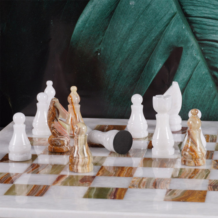 Radicaln Marble Chess Set 12 Inches White and Green Onyx Handmade Chess  Board Game for Adults - 2 Player Games for Adults - 1 Chess Board & 32  Chess