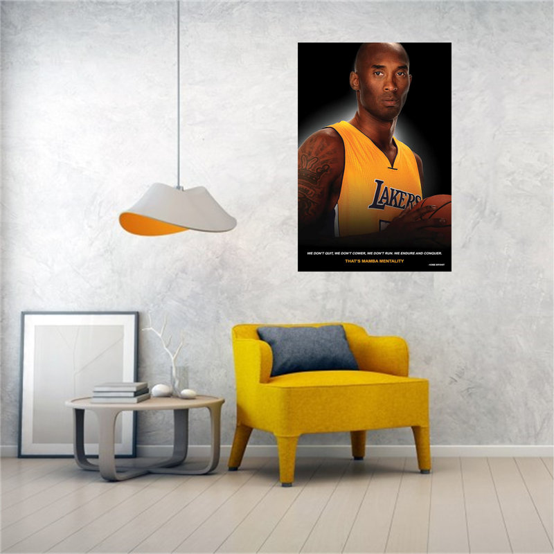 «Kobe Bryant Mamb Mentity», reproduction d'impression sur papier, Affiche plate, H 38,5 po x l 26,5 po x P 1 po