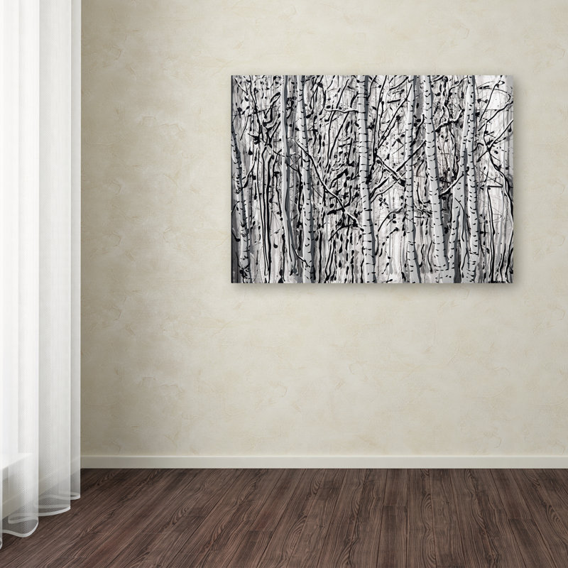 « winter aspens », reproduction d’art sur toile tendue, H 18 po x l 24 po x P 2 po