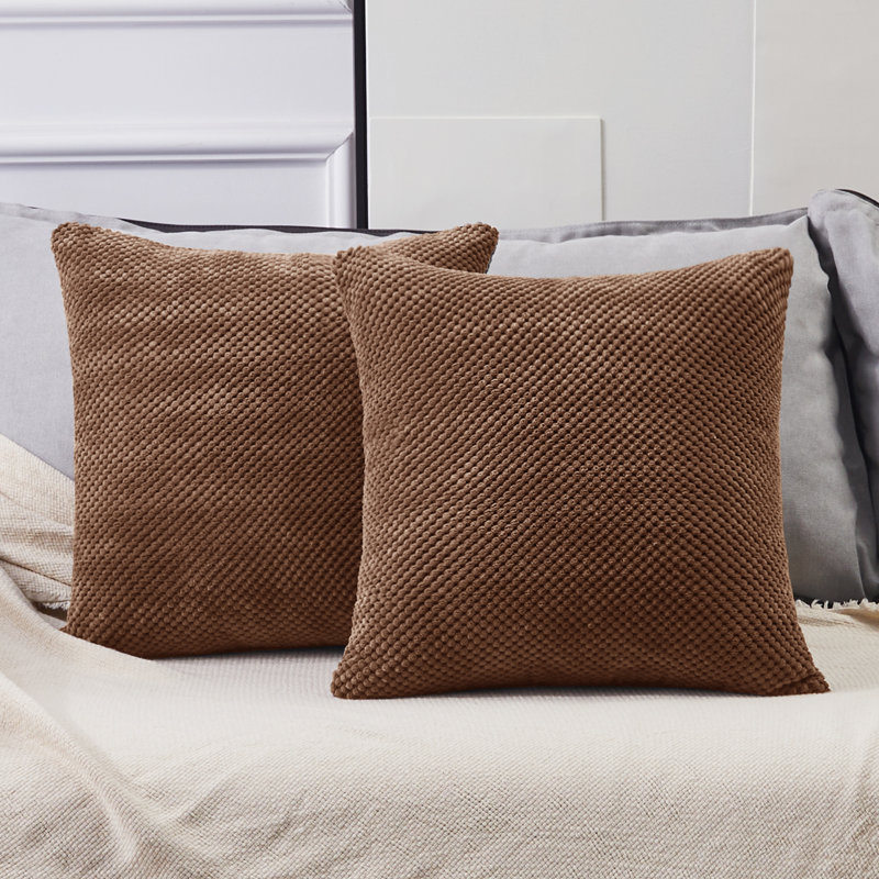 Deconovo Corduroy Reversible, 18" H x 18" W, Taupe