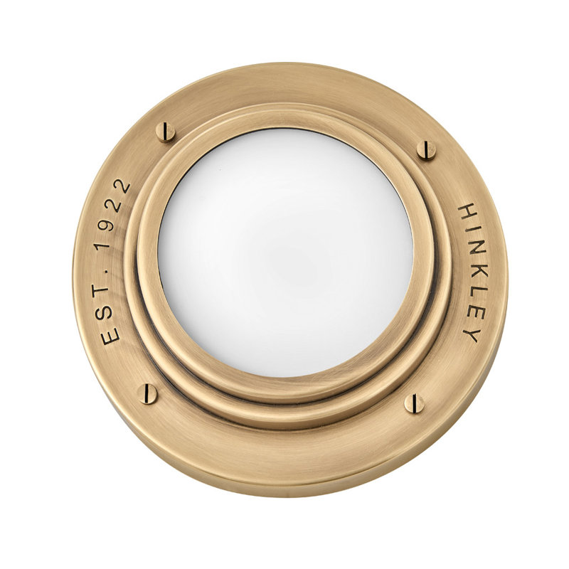 Porte 7" Flush Mount or Sconce - LED Included, Heritage Brass