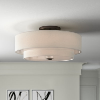 Konur Fabric Semi Flush Mount