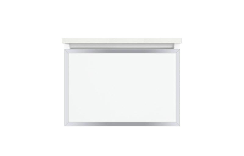 Profiles Framed 24" Single Bathroom Vanity Base Only, Full Drawer, No, Beach/Polished Nickel
