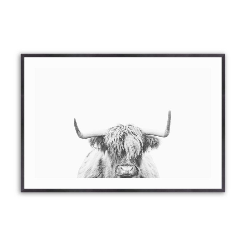 Imprimé Highland Pride, Cadre en zinc patiné, H 25,25 po x l 37,25 po x P 1,25 po