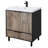 London 30 in. W x 21 in. D x 35 in. H Cultured Marble Single Sink Free Standing Bathroom Vanity in Whiskey/Black