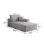 Y159-R-SLEEPER-GREY canapé-lit droit gris