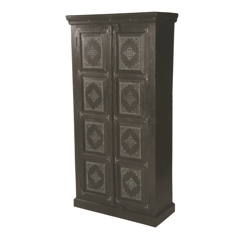 Garde-manger 72 po en bois massif brun foncé