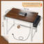 Petit bureau d'ordinateur avec prise de courant, bureau à domicile pour chambre à coucher, bureau d'écriture avec sac de rangement-1690624860-1690624858