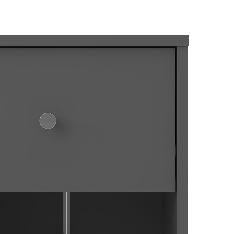Clanton Small-Space 1 - Drawer Nightstand, Gray