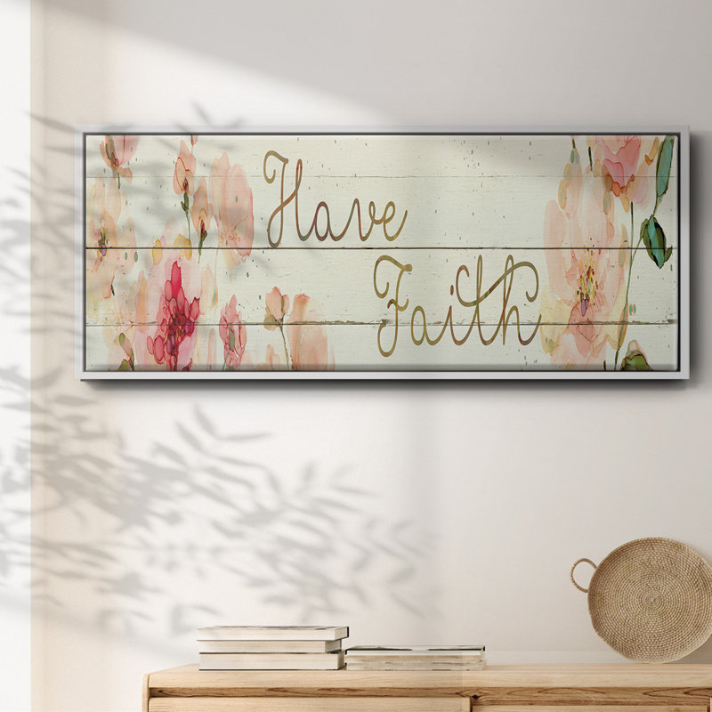 Have Faith- Framed Canvas, 24" H x 60" W